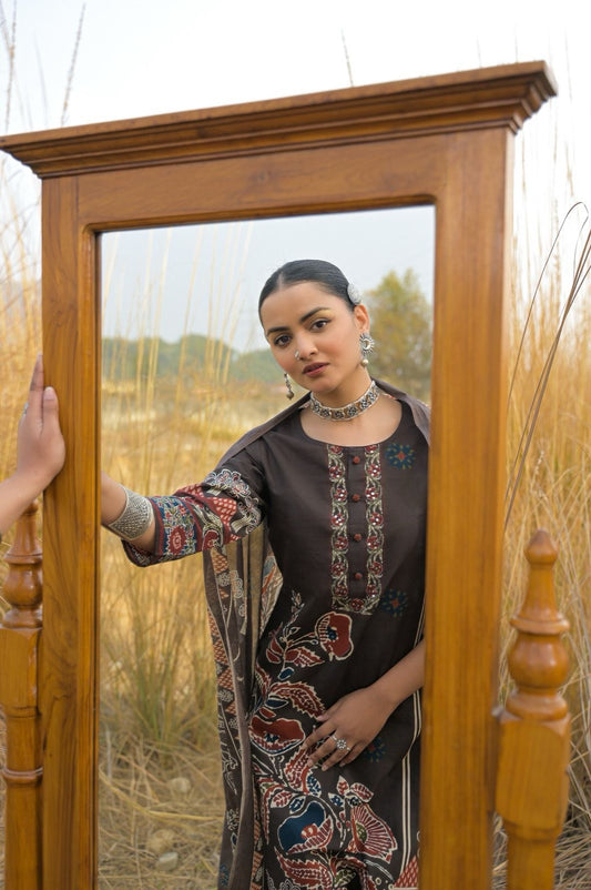 Premium Cotton Printed Kurta Set with Dupatta (M–2XL)