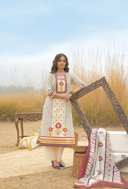 Premium Cotton Printed Kurta Set with Dupatta (M–2XL)