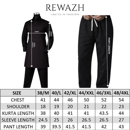 Men’s Cotton Blend Kurta Pyjama Set Regular Fit Full Sleeve Festive & Casual Wear