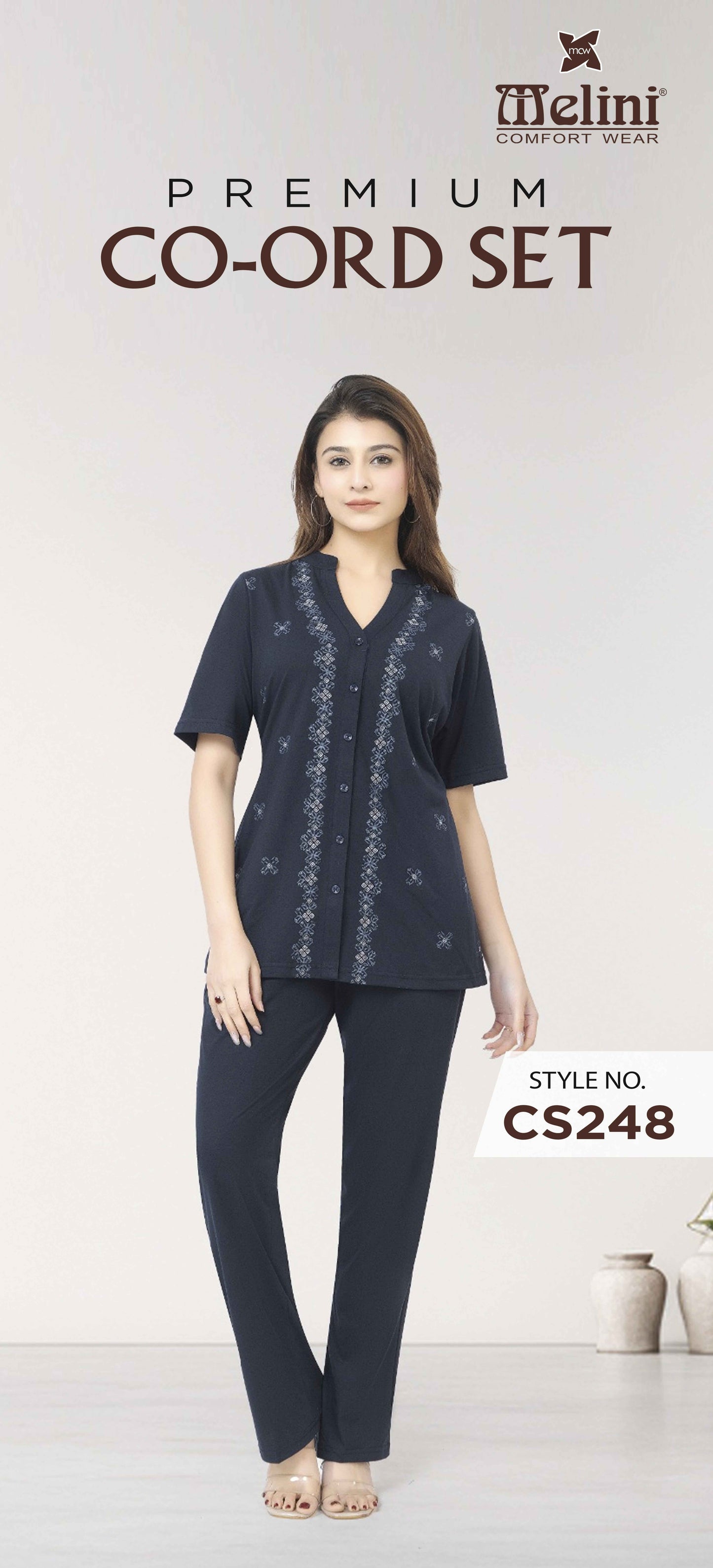 MELINI PREMIUM CO-ORD SETS [ L TO 4XL ]