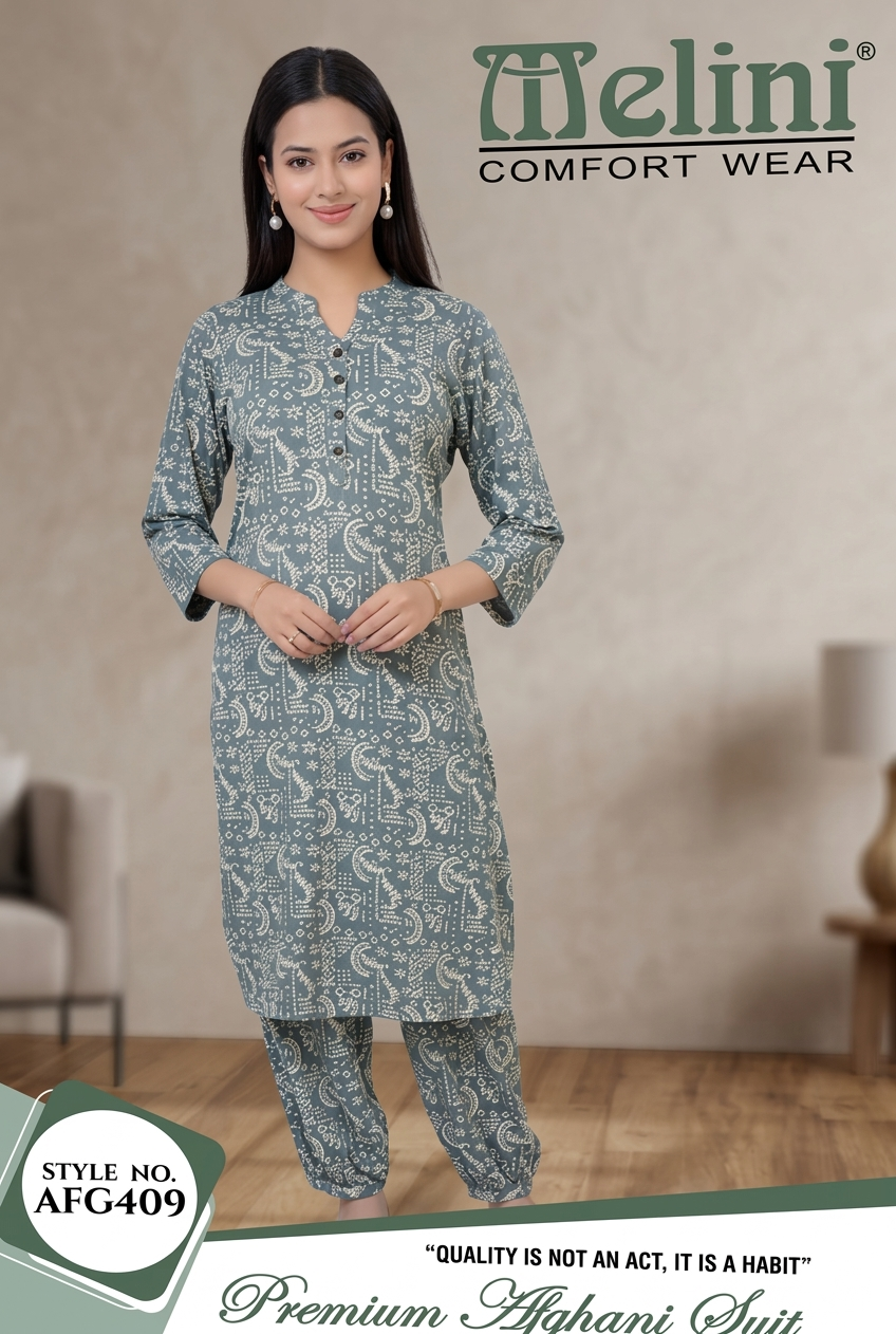 MELINI NIGHT SUIT AFGANI SALWAR [ L ,2XL ,3XL ,4XL ]
