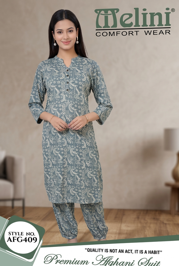 MELINI NIGHT SUIT AFGANI SALWAR [ L ,2XL ,3XL ,4XL ]