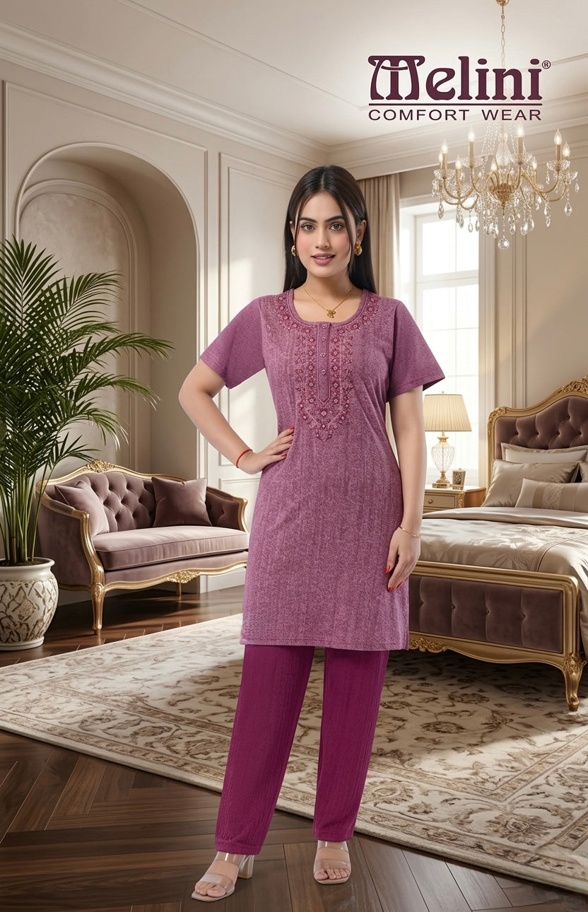 MELINI LONG NIGHT SUIT [ L TO 4XL ]