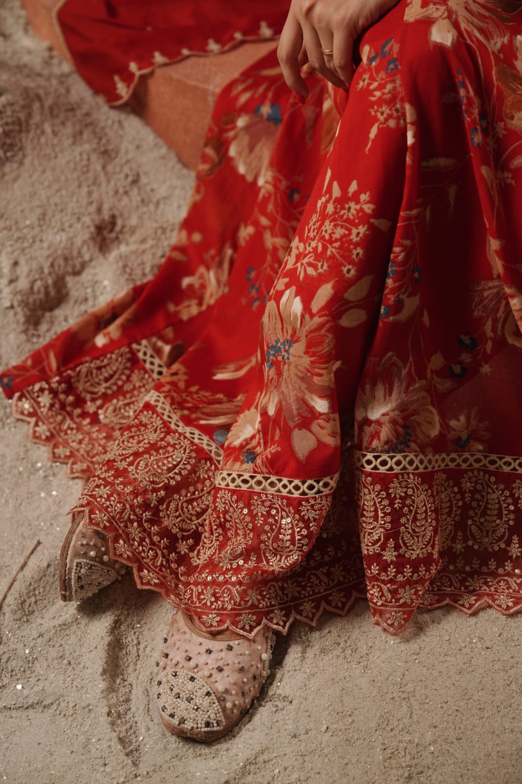 Elegant Designer Floral Frock Suit – Festive Wear Collection