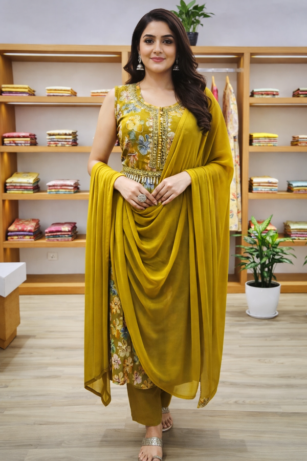 Designer frock suit  D739