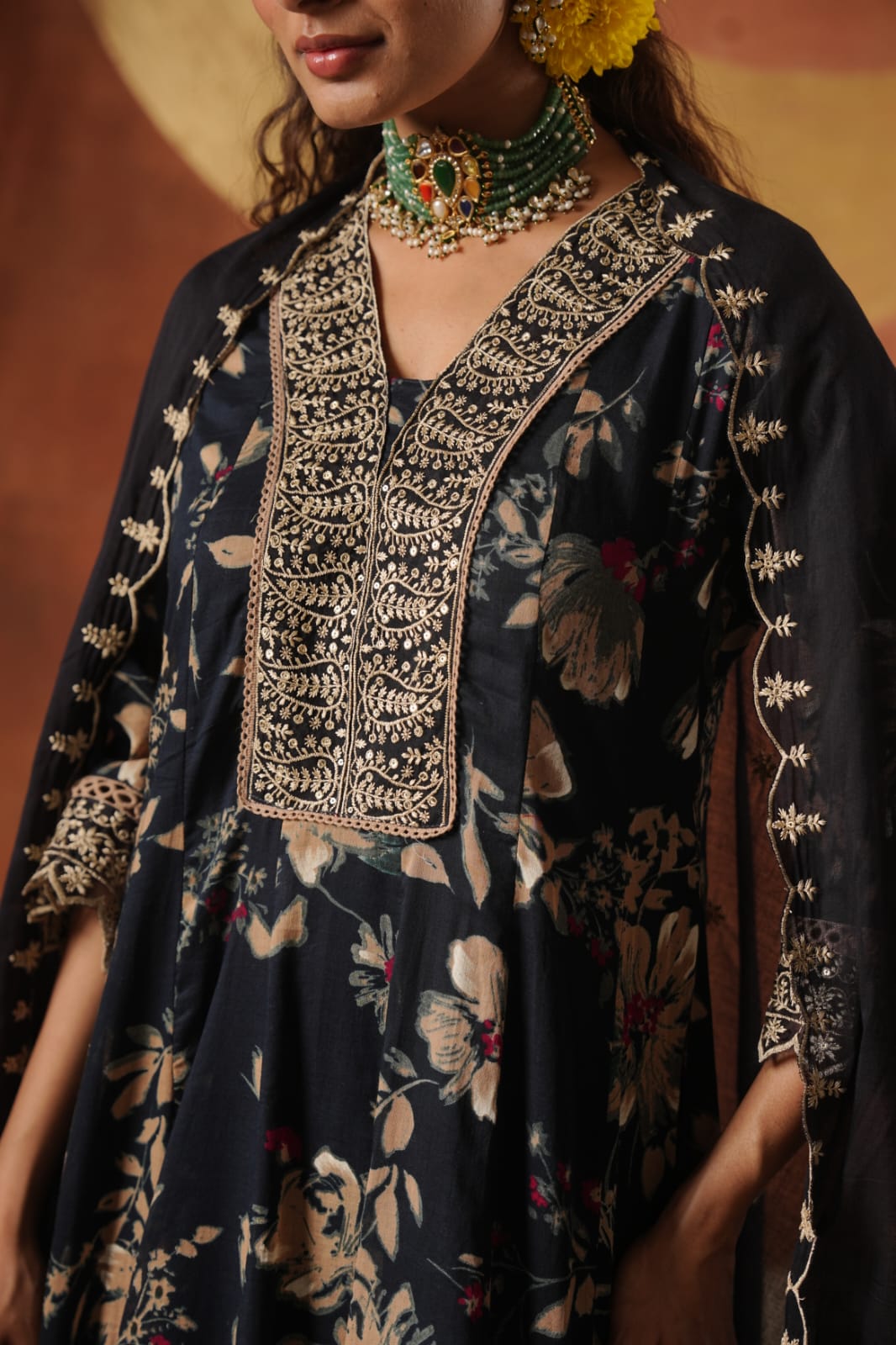 Elegant Designer Floral Frock Suit – Festive Wear Collection