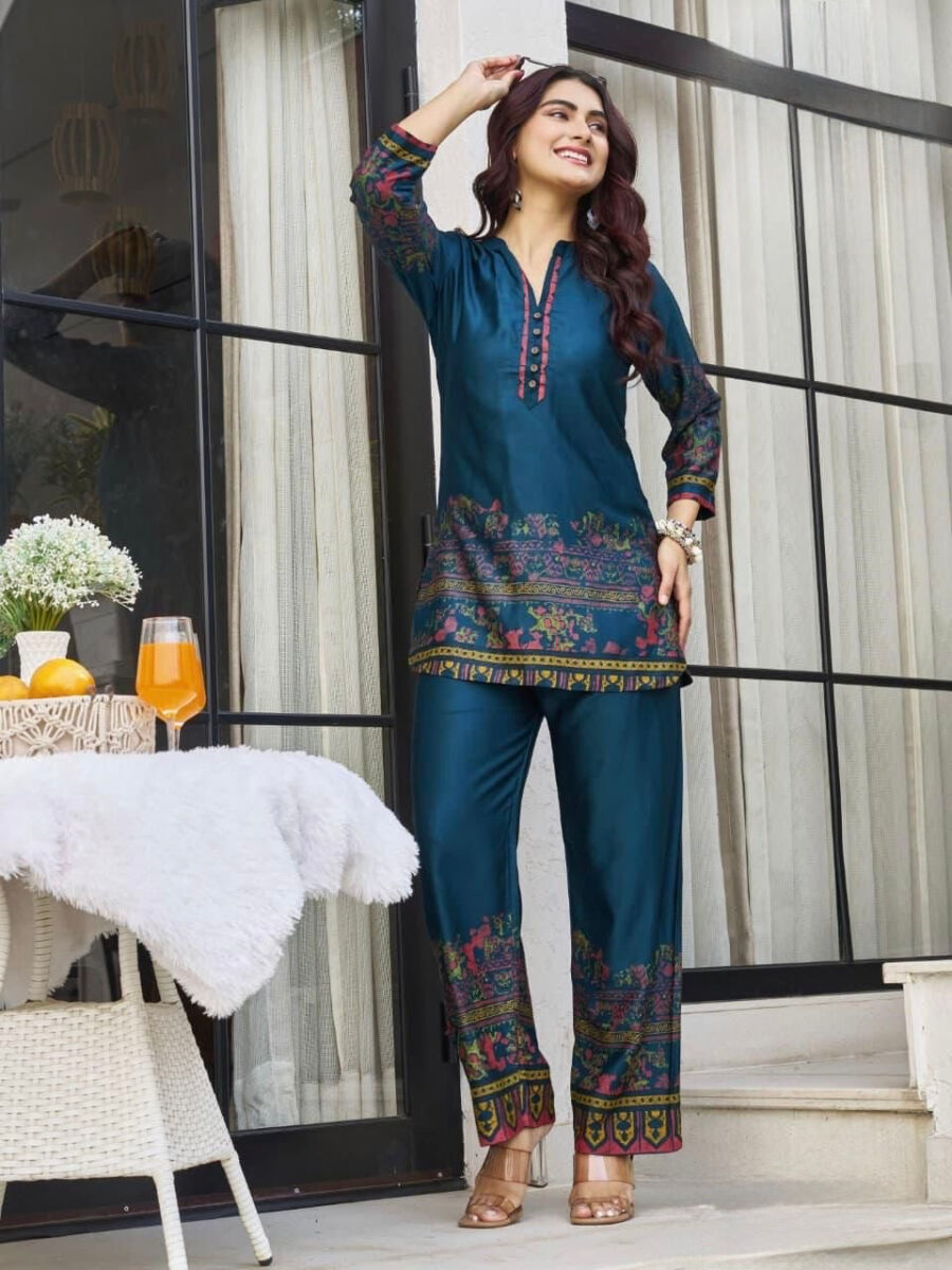Women's Printed Premium Co-ord Set – Kurta & Pants - Image 9