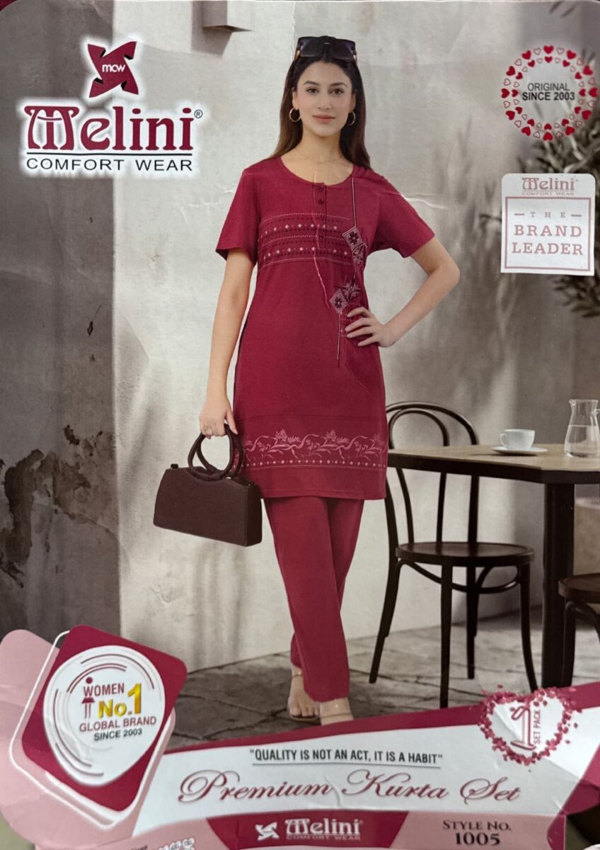 MELINI NIGHT SUIT EMBROIDED [LONG] - Image 2