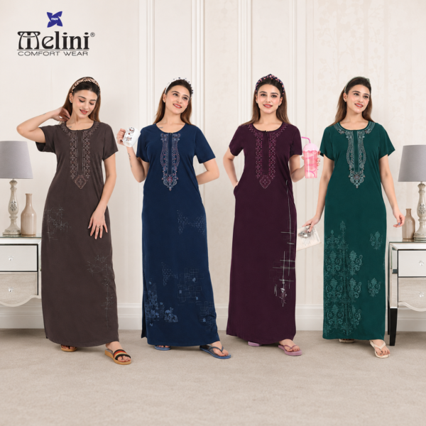 Melini Premium Women's Long Nighty – L to 3XL - Image 1