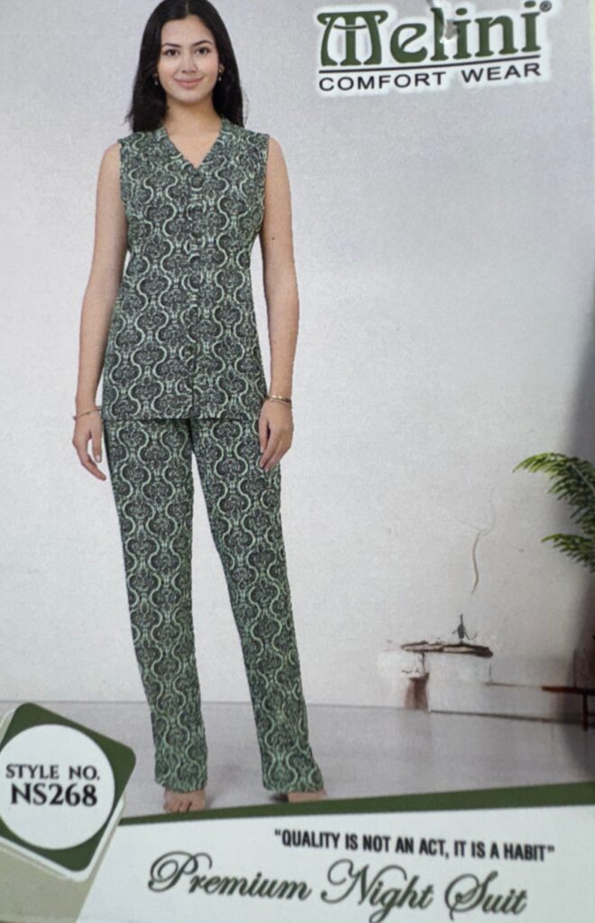 MELINI NIGHT SUIT SLEEVELESS [ M TO XL ]
