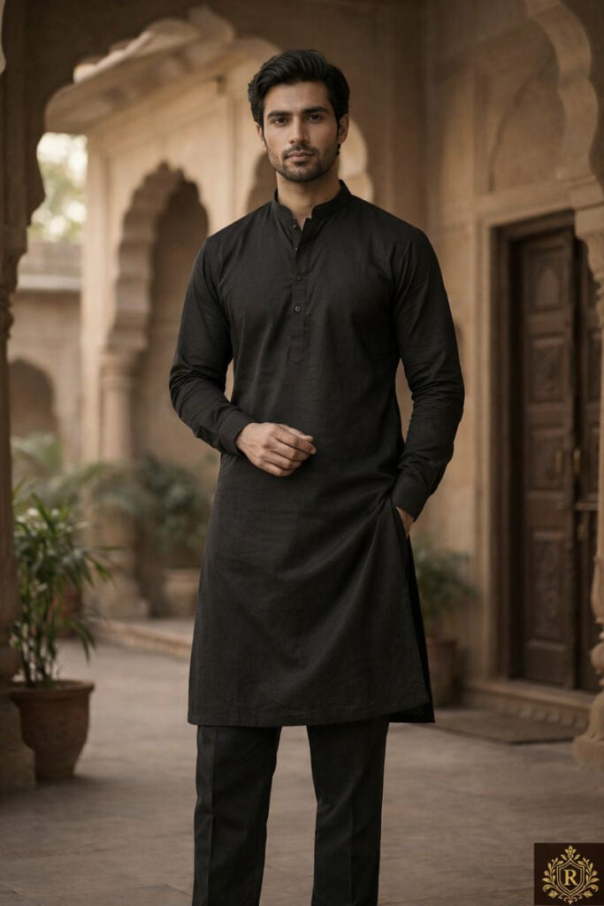 Men’s Matte Cotton premium Kurta Pyjama Set Regular Fit Full Sleeve Festive Wear