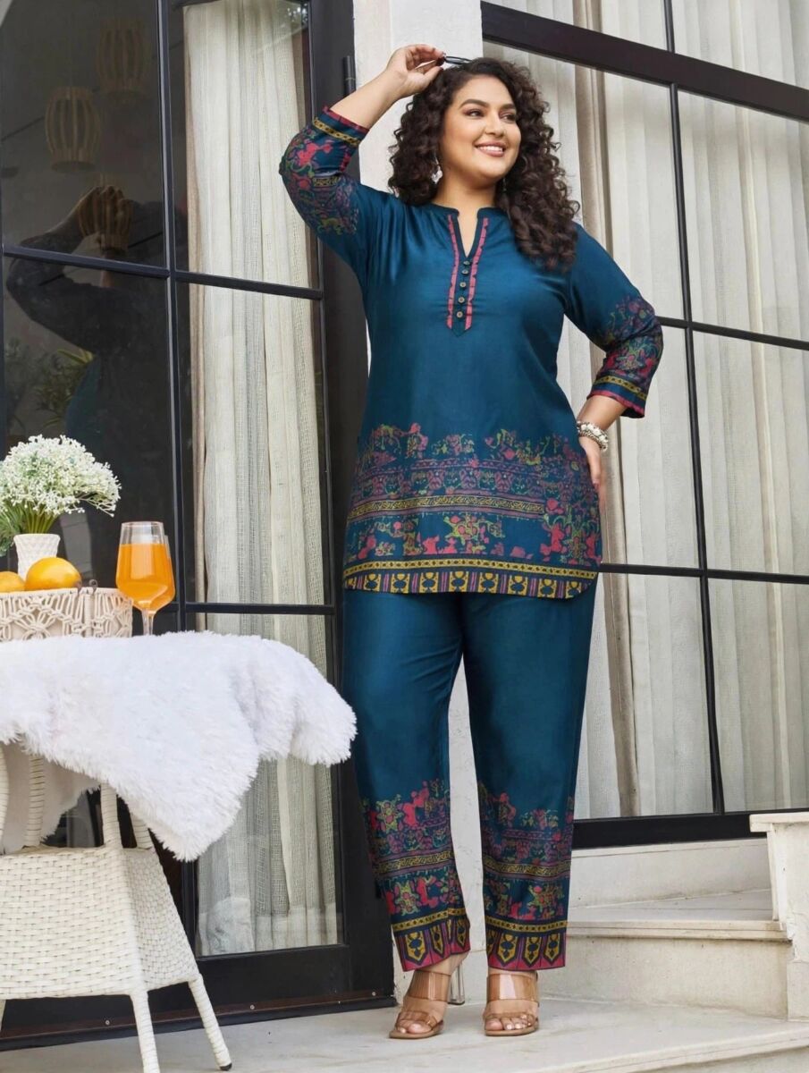 Women's Printed Premium Co-ord Set – Kurta & Pants - Image 13