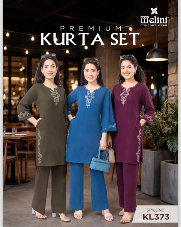 MELINI EMBROIDERED LONG CO-ORD SET - Image 1
